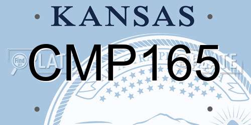 CMP165 Kansas License Plate