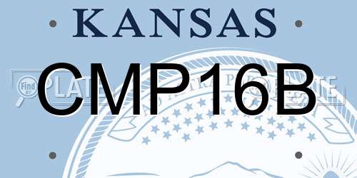 CMP16B Kansas License Plate