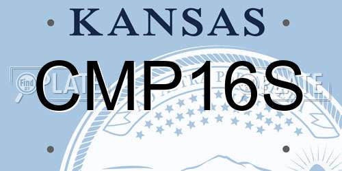 CMP16S Kansas License Plate