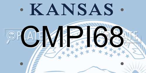 CMPI68 Kansas License Plate