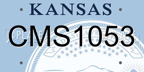 CMS1053 Kansas License Plate