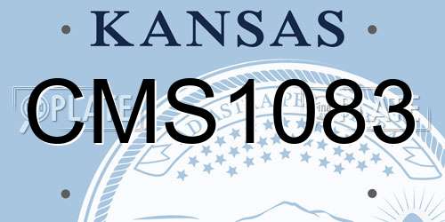 CMS1083 Kansas License Plate