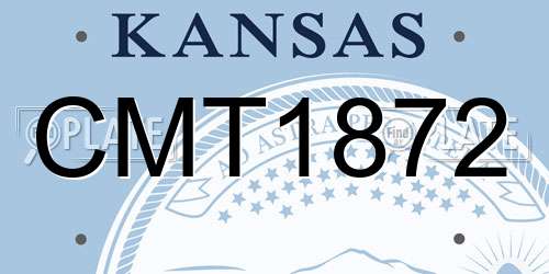 CMT1872 Kansas License Plate