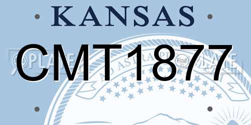 CMT1877 Kansas License Plate