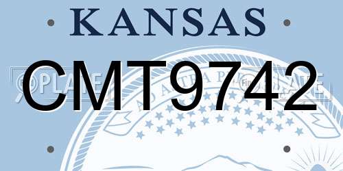 CMT9742 Kansas License Plate