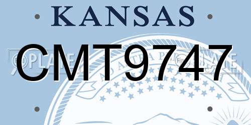 CMT9747 Kansas License Plate