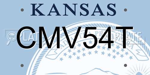 CMV54T Kansas License Plate