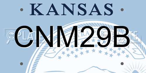 CNM29B Kansas License Plate