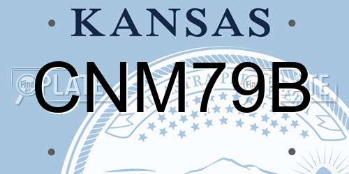 CNM79B Kansas License Plate