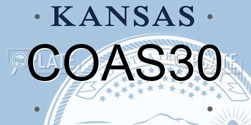 COAS30 Kansas License Plate