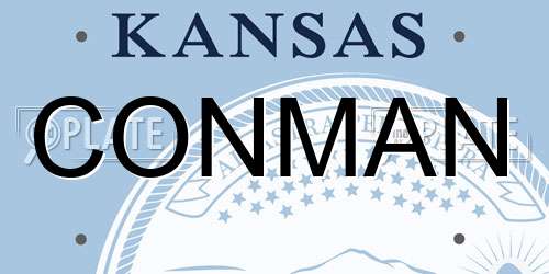 CONMAN Kansas License Plate