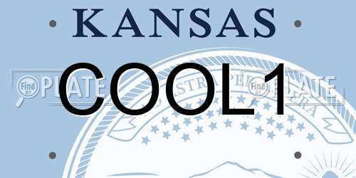 COOL1 Kansas License Plate
