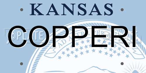 COPPERI Kansas License Plate