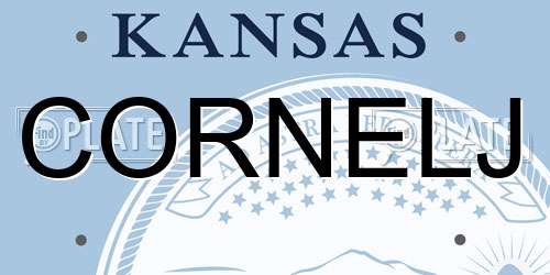 CORNELJ Kansas License Plate