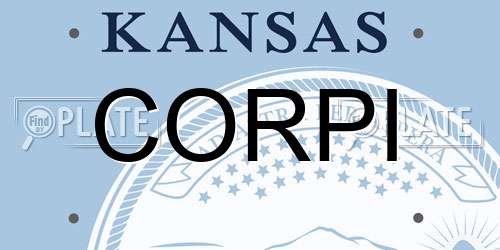 CORPI Kansas License Plate