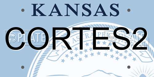 CORTES2 Kansas License Plate