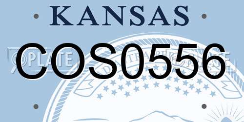 COS0556 Kansas License Plate
