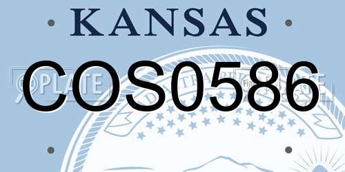 COS0586 Kansas License Plate