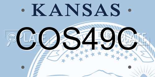 COS49C Kansas License Plate