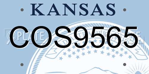 COS9565 Kansas License Plate