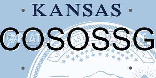 COSOSSG Kansas License Plate