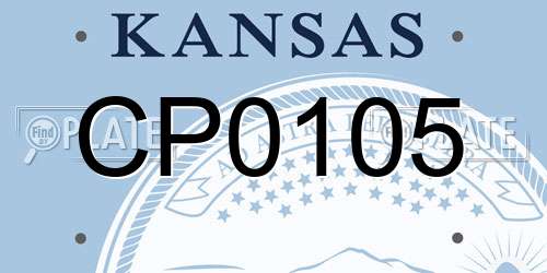 CP0105 Kansas License Plate