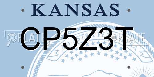 CP5Z3T Kansas License Plate