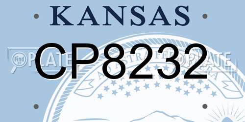 CP8232 Kansas License Plate
