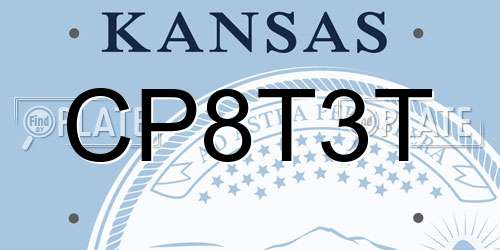 CP8T3T Kansas License Plate