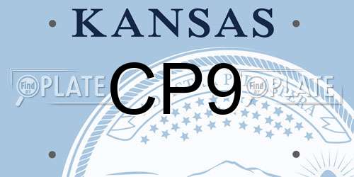 CP9 Kansas License Plate