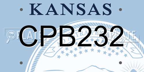 CPB232 Kansas License Plate