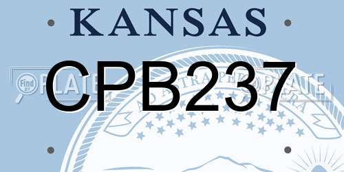 CPB237 Kansas License Plate