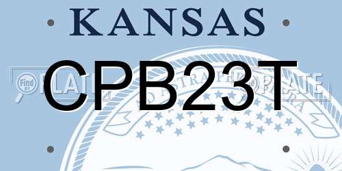 CPB23T Kansas License Plate