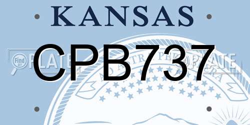 CPB737 Kansas License Plate