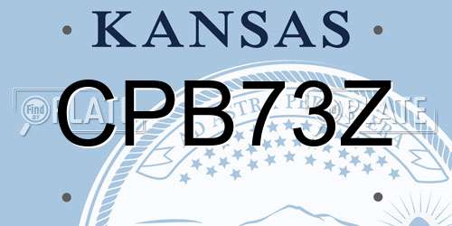 CPB73Z Kansas License Plate