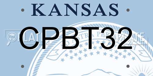 CPBT32 Kansas License Plate