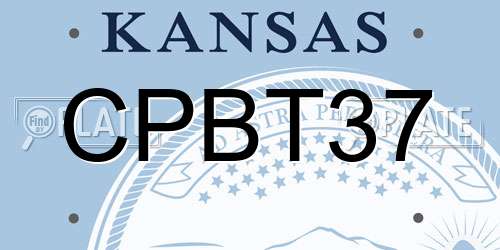 CPBT37 Kansas License Plate