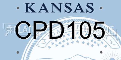 CPD105 Kansas License Plate