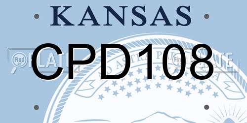 CPD108 Kansas License Plate