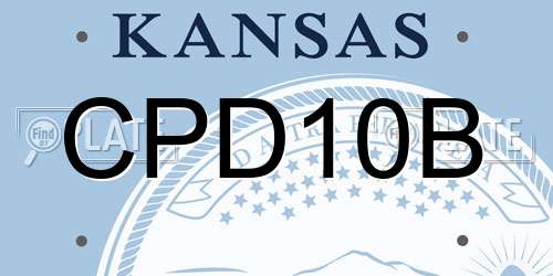 CPD10B Kansas License Plate