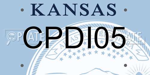 CPDI05 Kansas License Plate