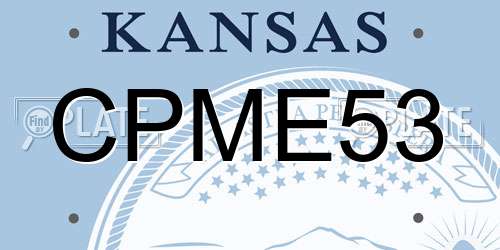 CPME53 Kansas License Plate