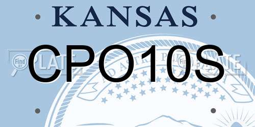CPO10S Kansas License Plate