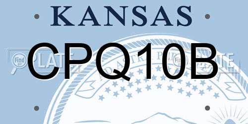 CPQ10B Kansas License Plate
