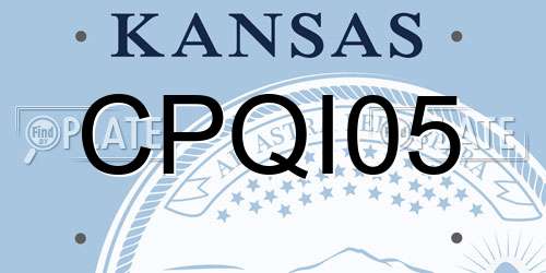 CPQI05 Kansas License Plate