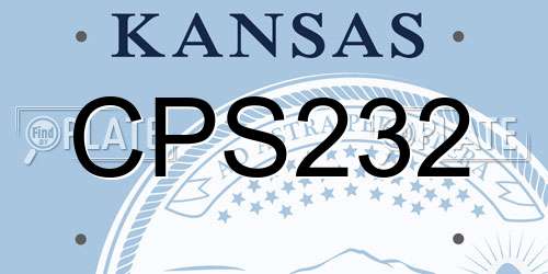 CPS232 Kansas License Plate
