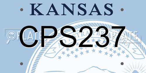CPS237 Kansas License Plate