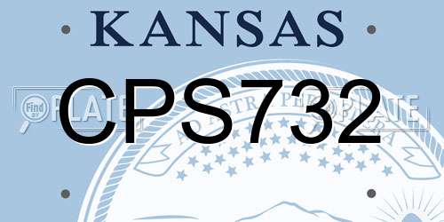 CPS732 Kansas License Plate