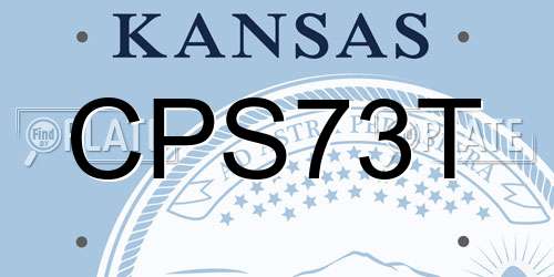 CPS73T Kansas License Plate