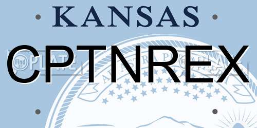 CPTNREX Kansas License Plate